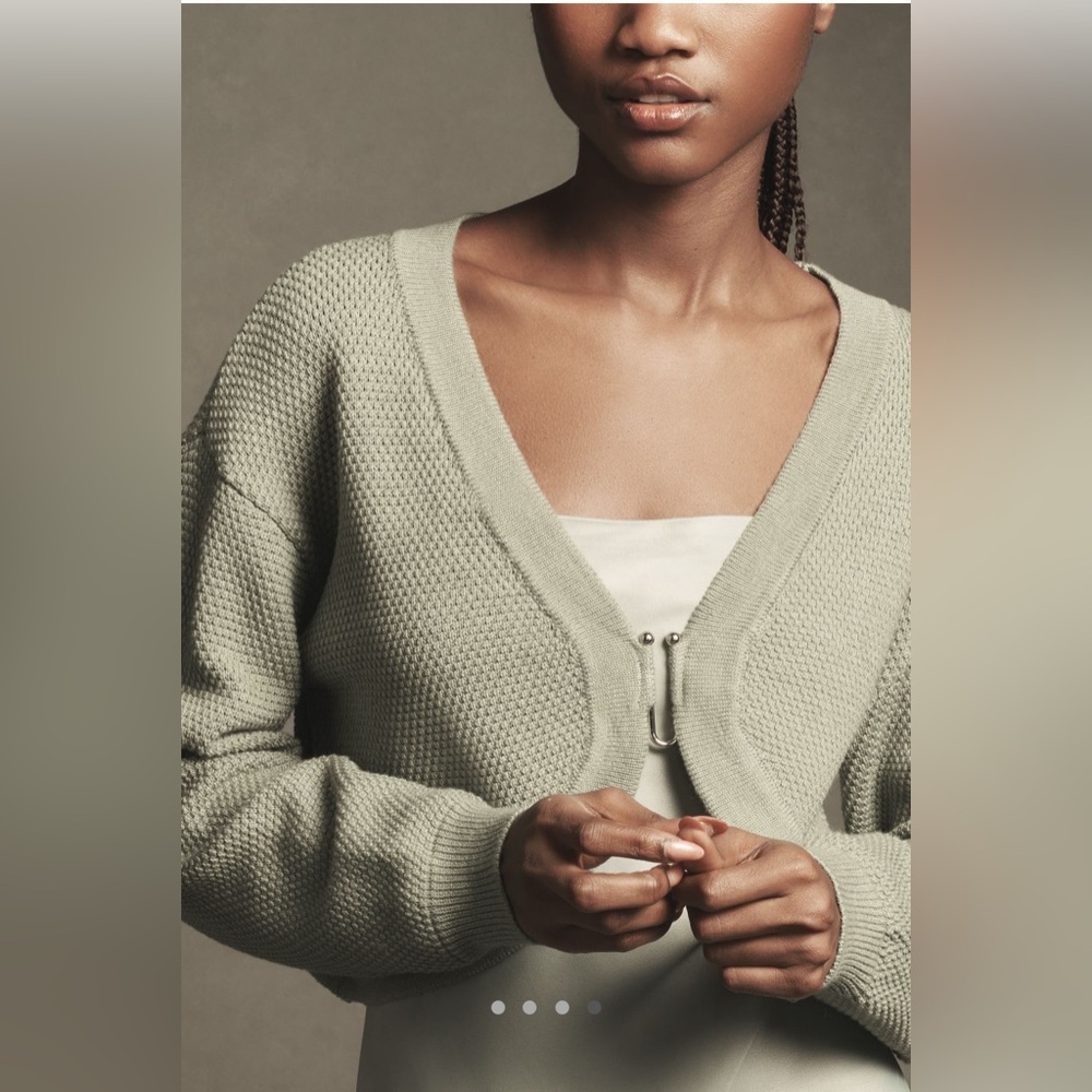 NWT Anthropologie The Livvy Waffle Kit Cartigan Sweater by Flat White: Shrug M/L
